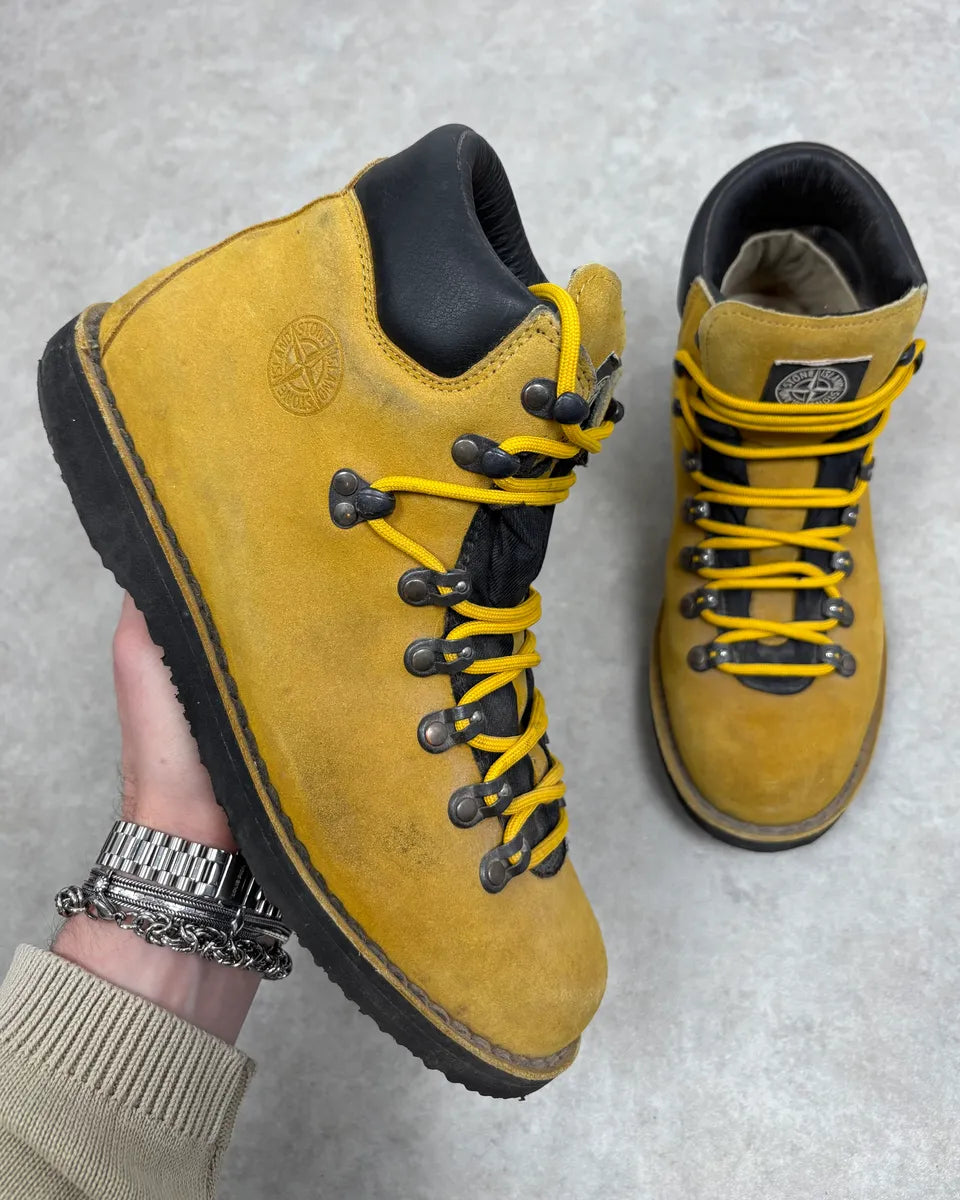 Stone Island Yellow Suede Leather Boots XevAkLe 0