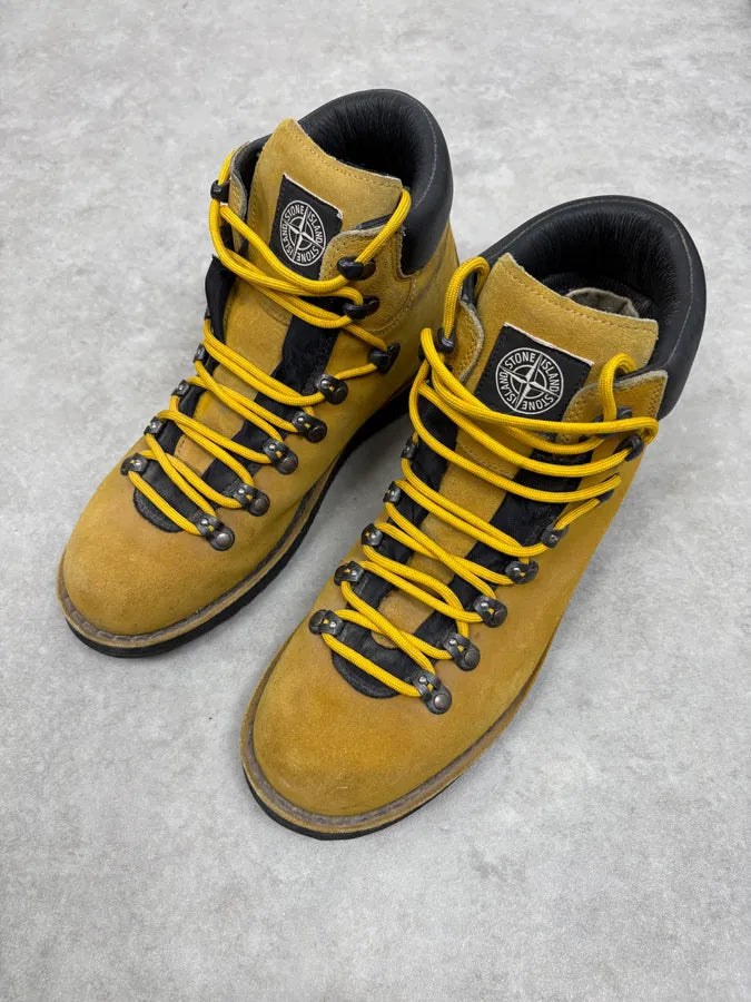 Stone Island Yellow Suede Leather Boots XevAkLe 2