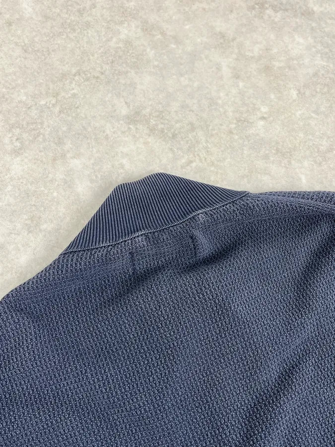 Stone Island Zip-up Navy Faded Perfored Sweater wSrIhrP 8