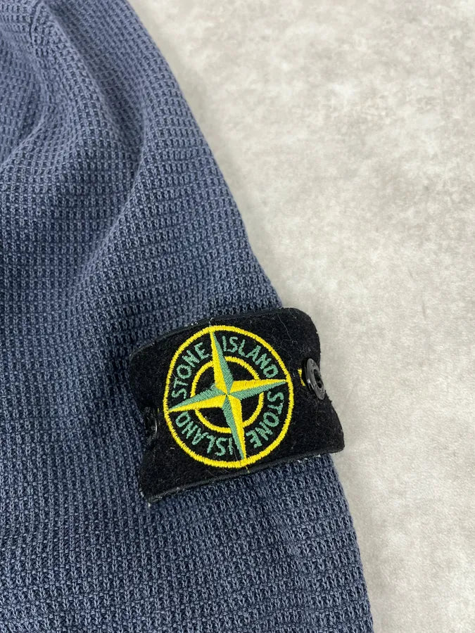 Stone Island Zip-up Navy Faded Perfored Sweater wSrIhrP 9
