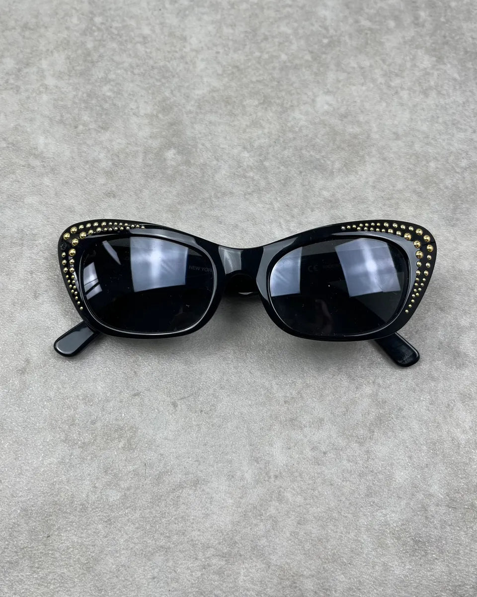 Supreme Black Golden Studded Sunglasses wFBJhja 3
