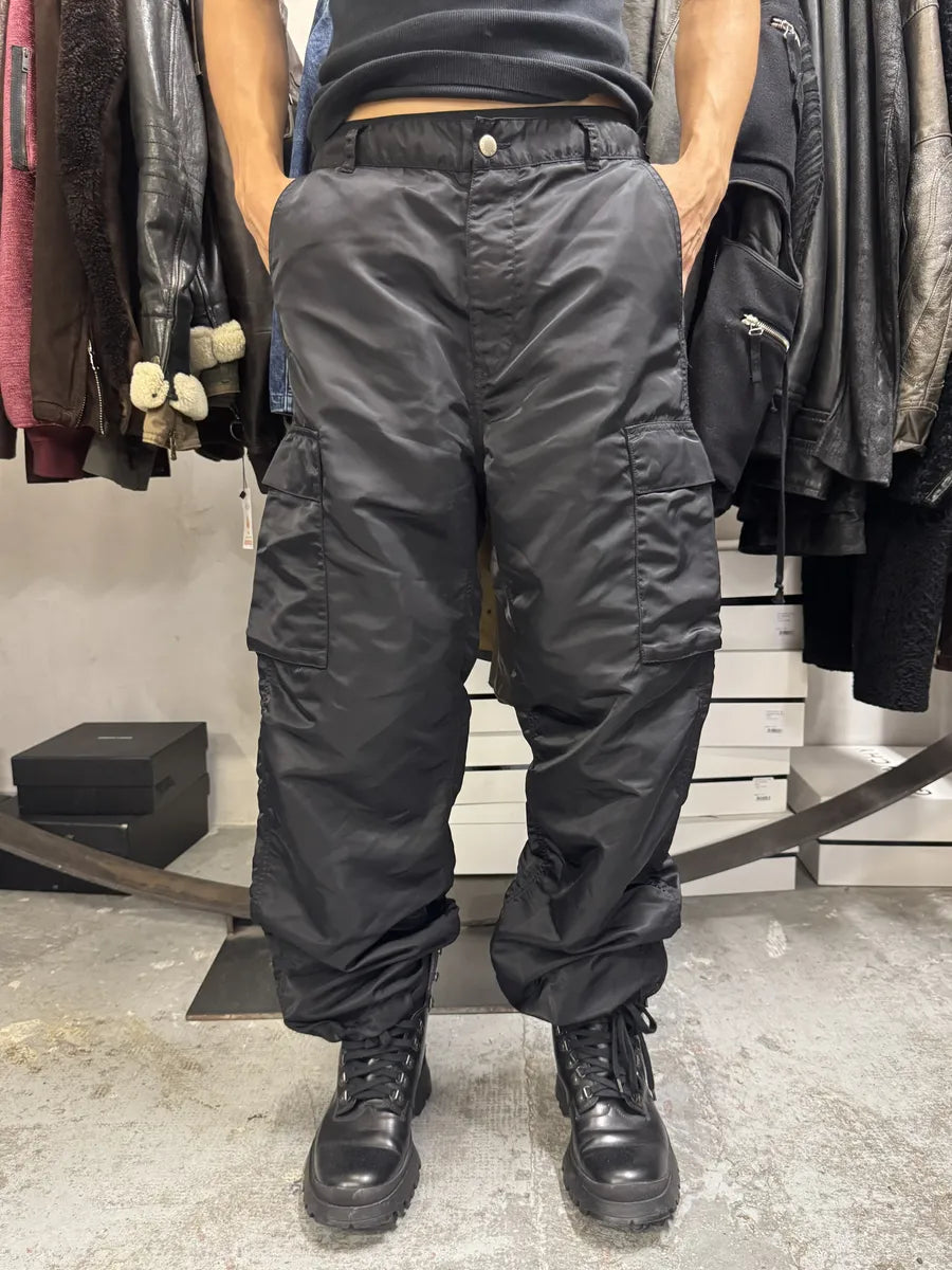 Supreme Black Nylon Cargo Large Pants OURICXx 0