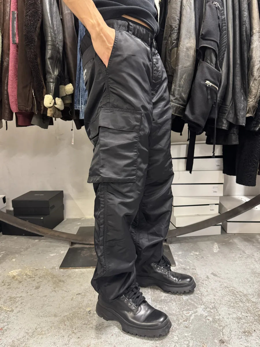 Supreme Black Nylon Cargo Large Pants OURICXx 1
