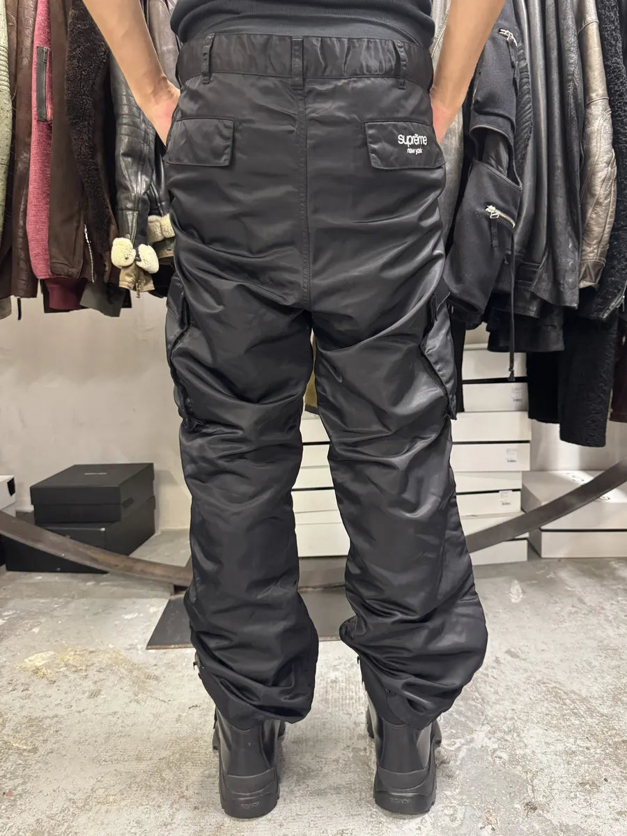 Supreme Black Nylon Cargo Large Pants OURICXx 2