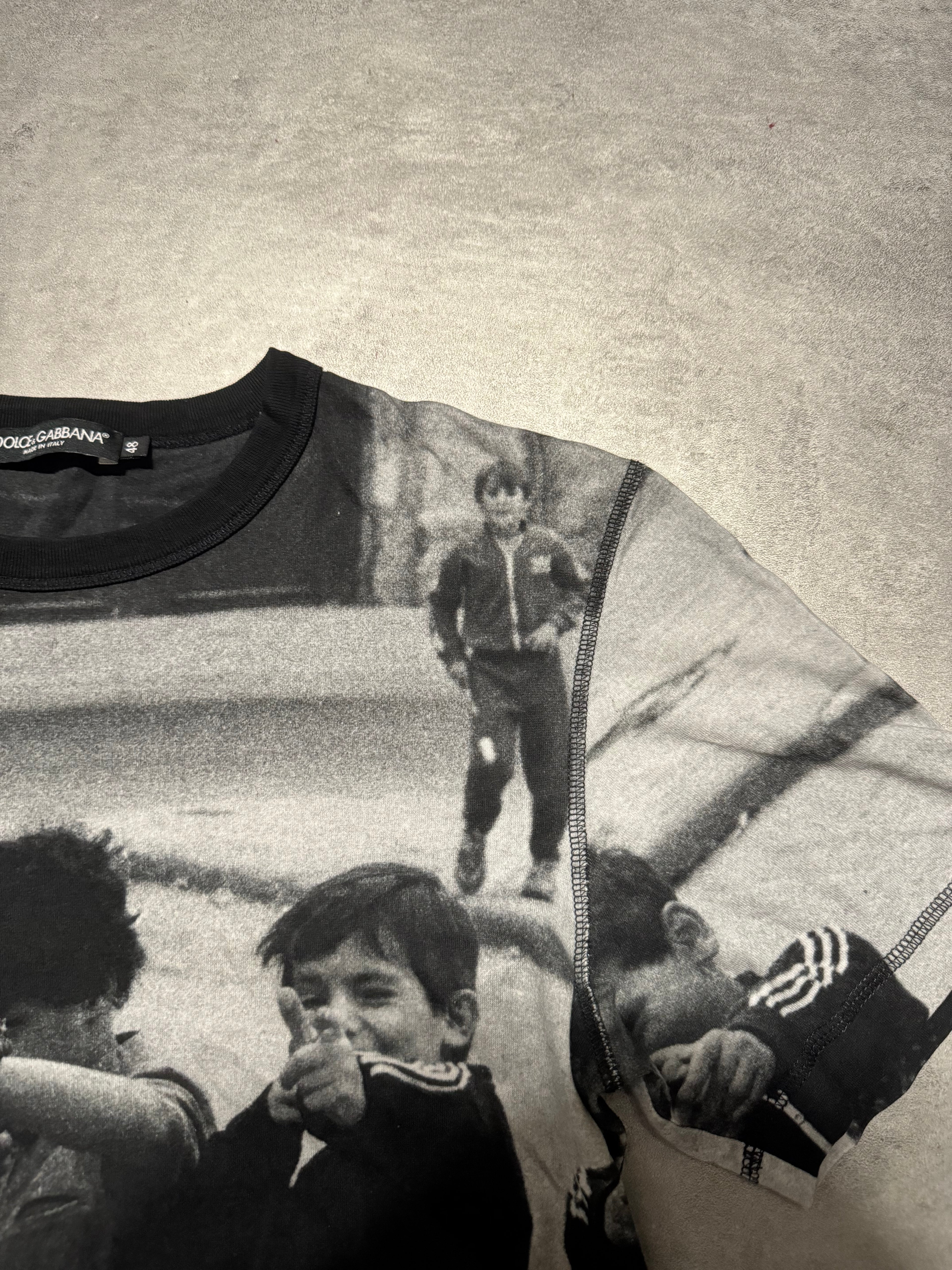 Dolce & Gabbana Black & White Rebel Young Children Tee-Shirt (S) - 7
