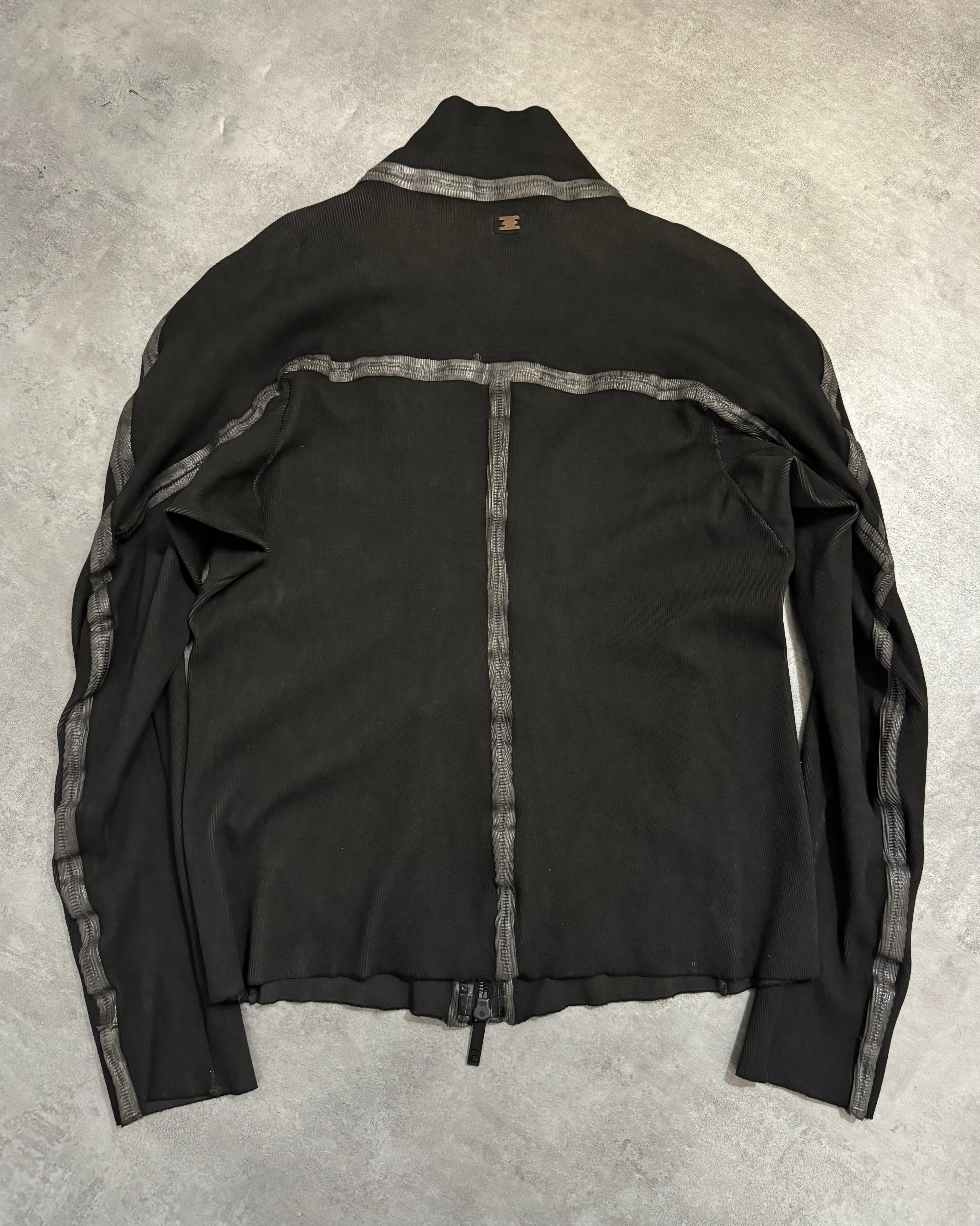 Isaac Sellam Humanoid Bande-Rib-Plomb Brut Zip-up Sweater (L/XL) - 3