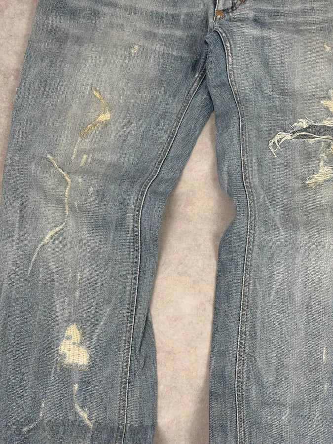 2000s Dolce & Gabbana Blue Distressed Denim Jeans EMKHVga 8