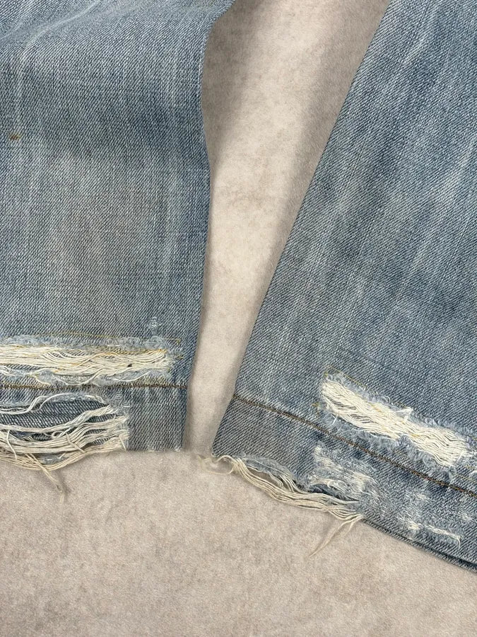 2000s Dolce & Gabbana Blue Distressed Denim Jeans EMKHVga 10