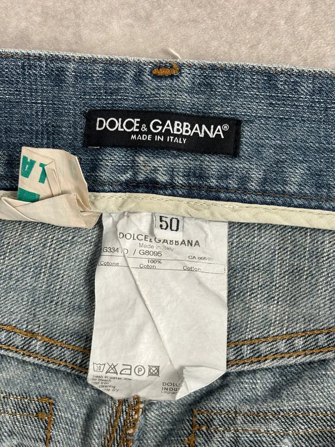 2000s Dolce & Gabbana Blue Distressed Denim Jeans EMKHVga 13