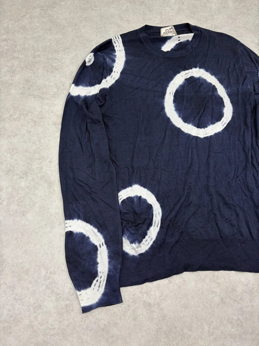Hermès Silk Navy Circle Sweater SNVeUxI 3
