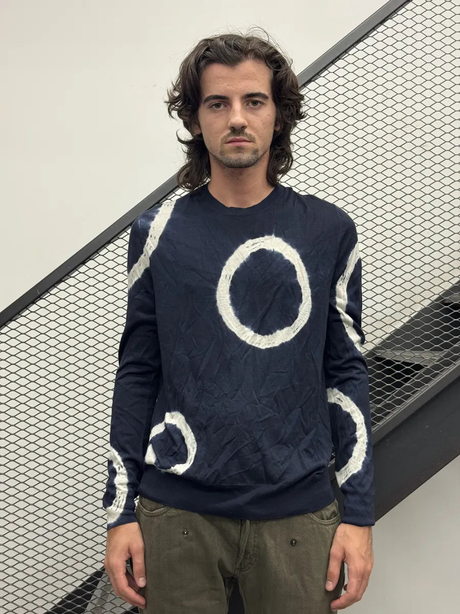 Hermès Silk Navy Circle Sweater SNVeUxI 1