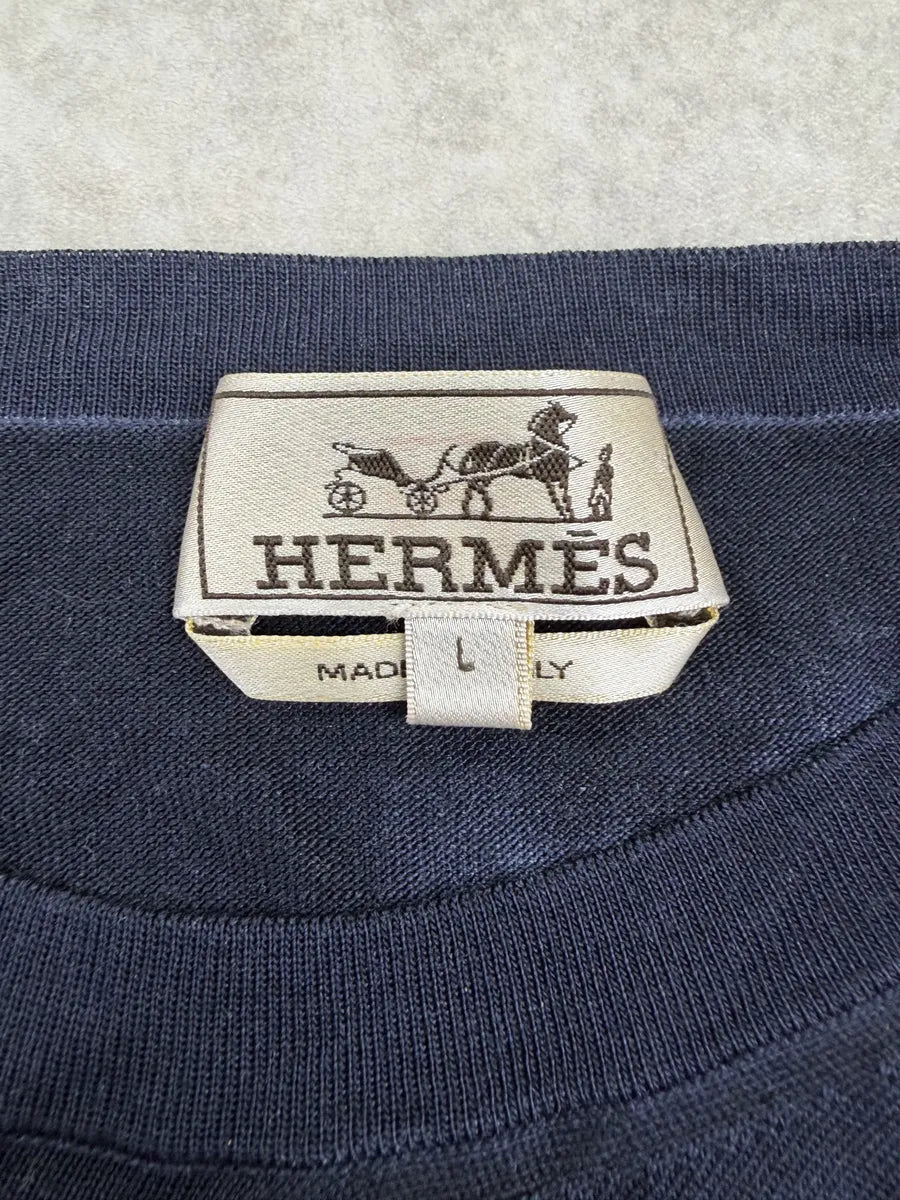 Hermès Silk Navy Circle Sweater SNVeUxI 4