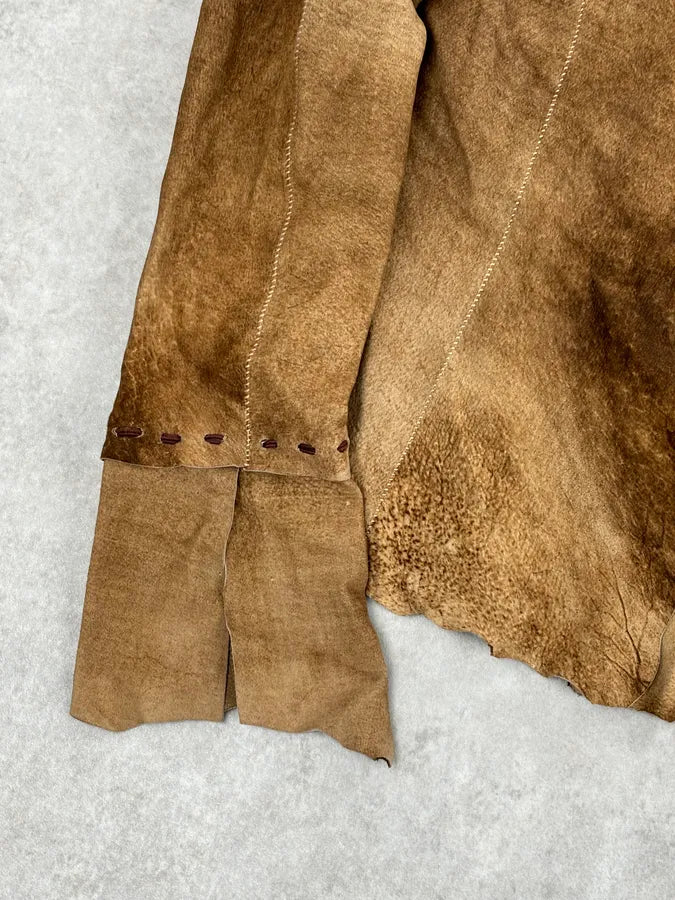 Sylvie Schimmel Brown Eroded Suede Shirt rZXHwLC 7
