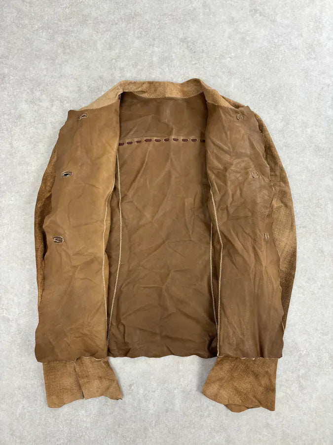 Sylvie Schimmel Brown Eroded Suede Shirt rZXHwLC 6