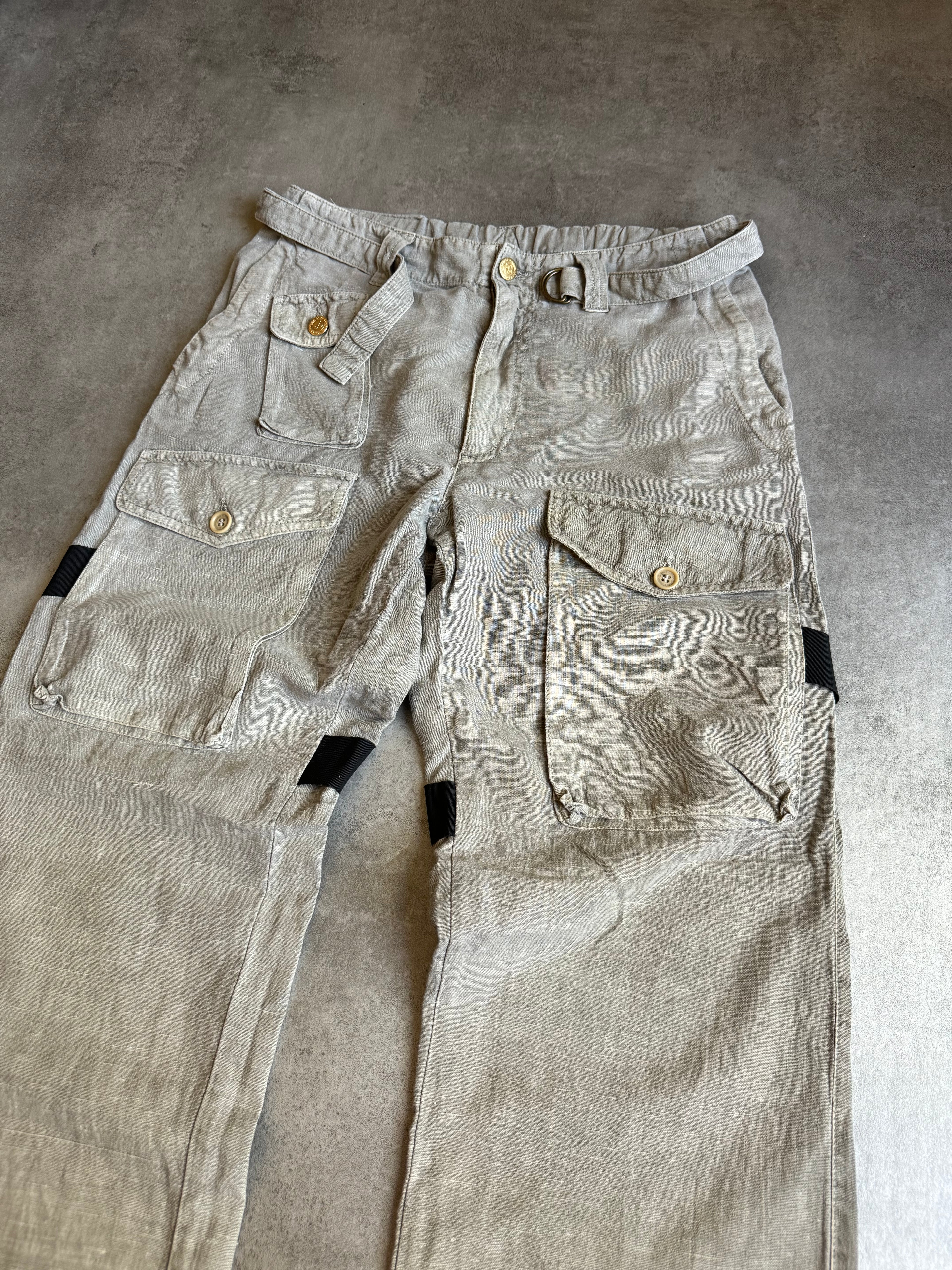 AW2003 Dolce & Gabbana Bondage Linen Pants  (M) - 9