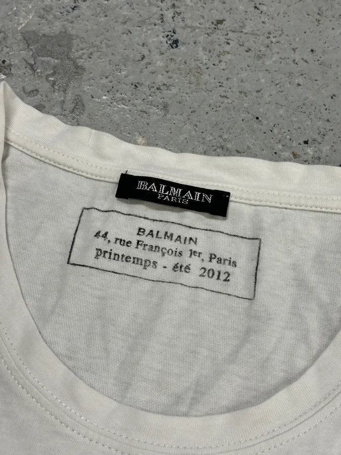 SS2012 Balmain White Bird T-Shirt MlMcYvi 7