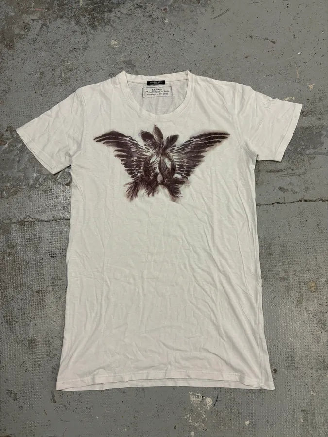 SS2012 Balmain White Bird T-Shirt MlMcYvi 0