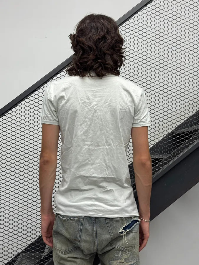 2000s Dolce & Gabbana Combate White V Neck T-Shirt pFxanAs 2