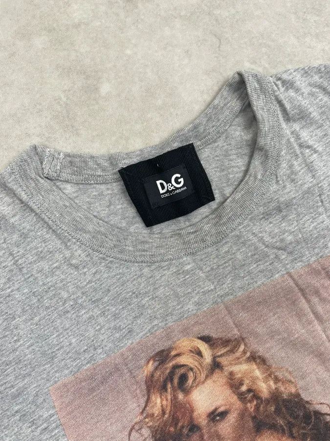 2000s Dolce & Gabbana Grey Kim Basinger Short Sleeves T-Shirt RgiYmju 6