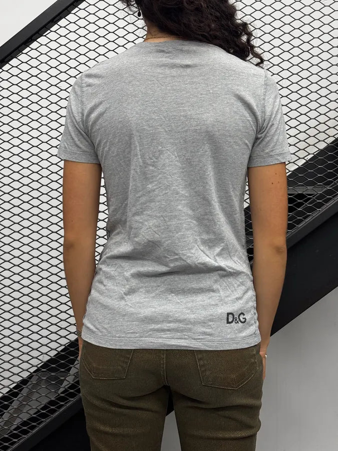 2000s Dolce & Gabbana Grey Kim Basinger Short Sleeves T-Shirt RgiYmju 3
