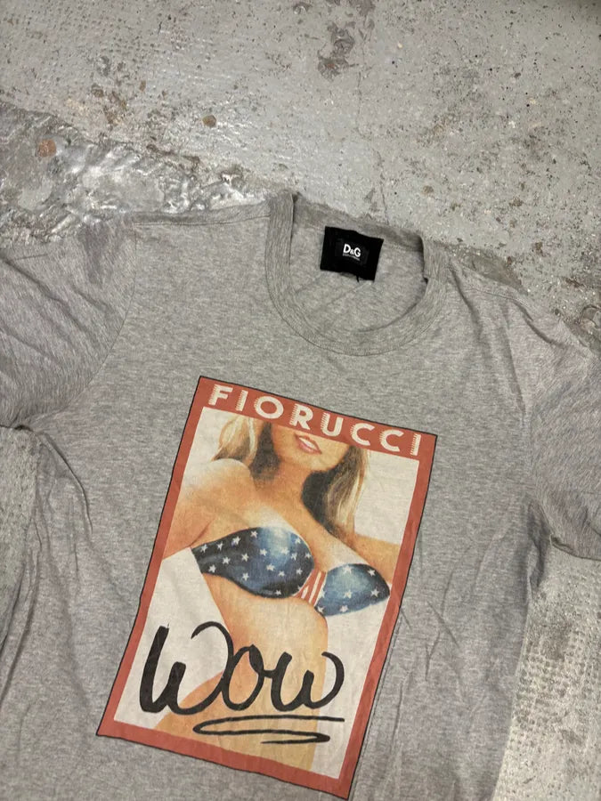 2000s  Dolce & Gabbana Grey Fiorucci Sexy T-Shirt gfzUarm 3
