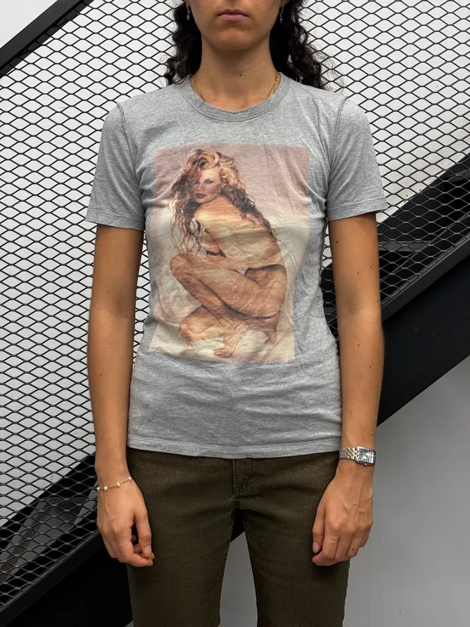 2000s Dolce & Gabbana Grey Kim Basinger Short Sleeves T-Shirt RgiYmju 2