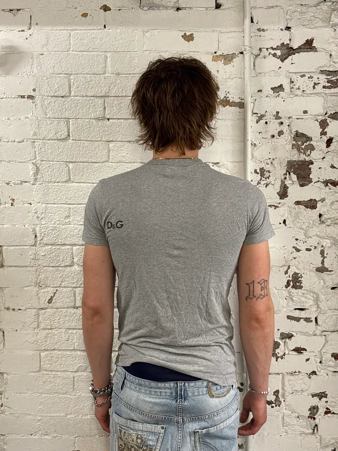 2000s  Dolce & Gabbana Grey Fiorucci Sexy T-Shirt gfzUarm 1