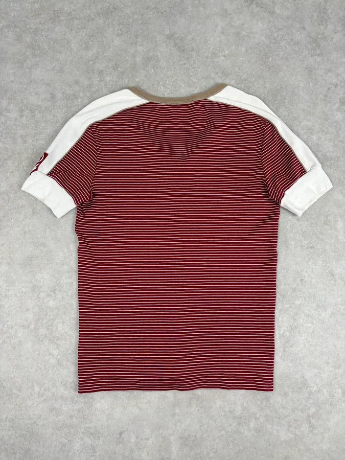 SS2008 Gucci Red Striped Henley T-Shirt nJSHsIW 4