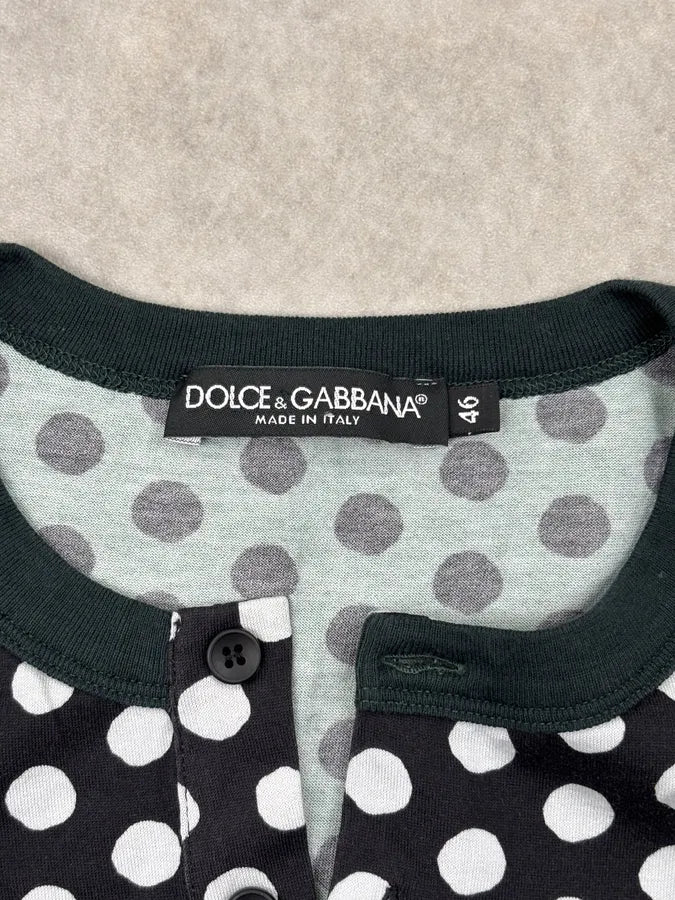 2010s Dolce & Gabbana Polka Dot Black & White Cactus T-Shirt kgtHZrA 6