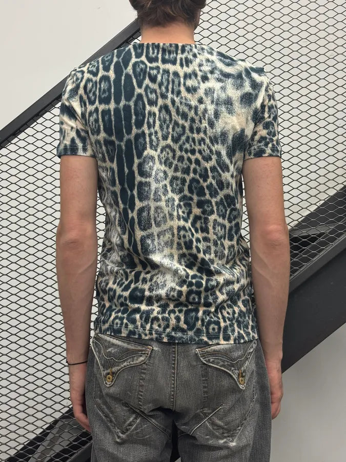2000s Roberto Cavalli Leopard Print T-Shirt qvpqwYx 2