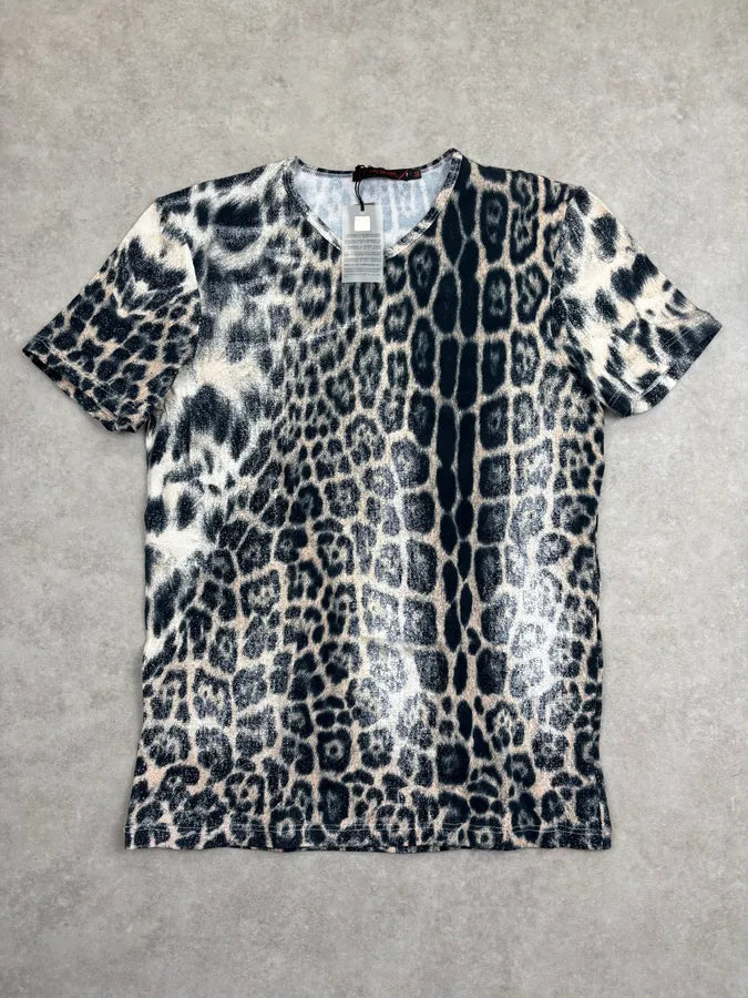 2000s Roberto Cavalli Leopard Print T-Shirt qvpqwYx 0