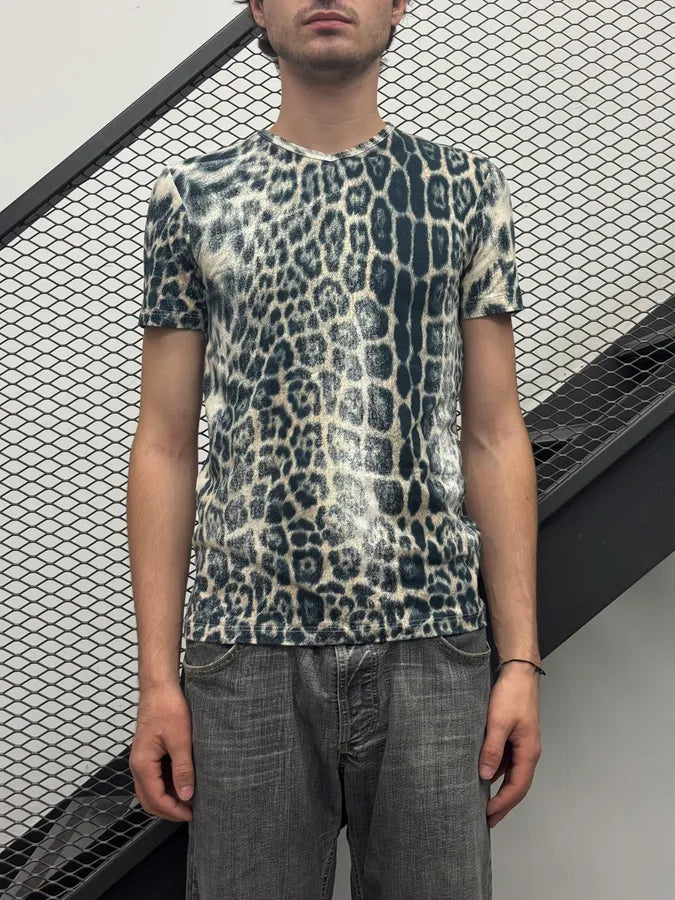 2000s Roberto Cavalli Leopard Print T-Shirt qvpqwYx 1