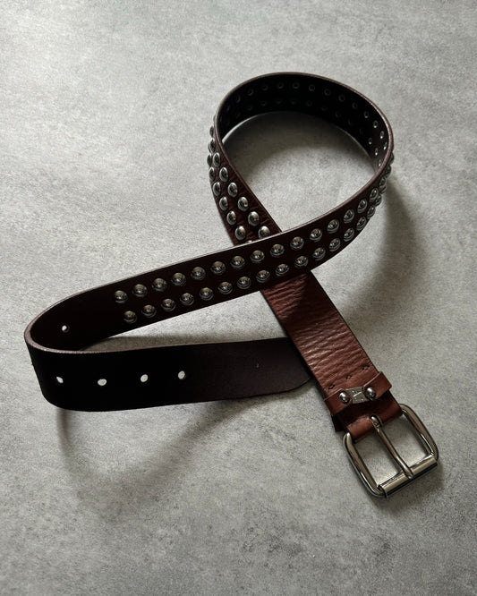 Armani Avant-Garde Brown Leather Belt (OS) - 1