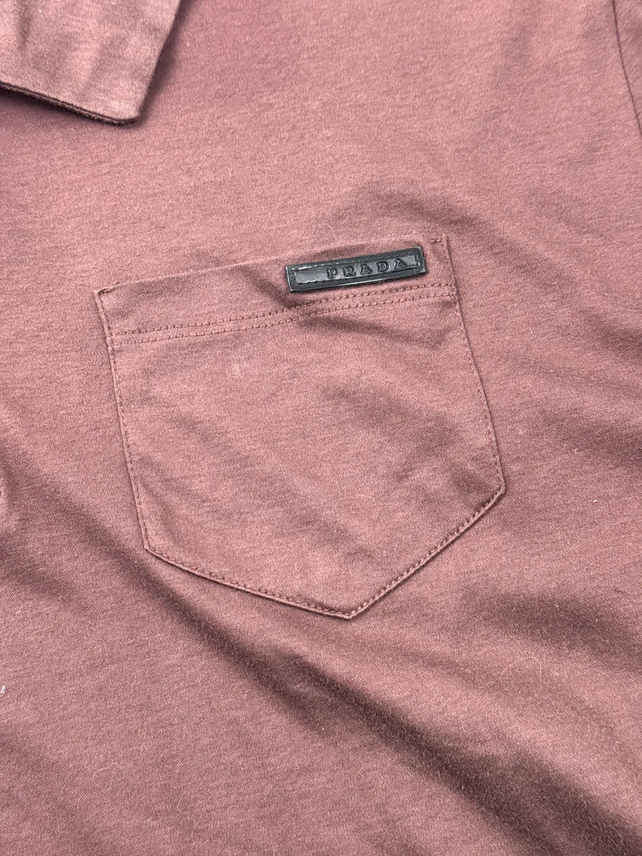 SS2010 Prada Brown Classic Chest Pocket Polo tAVSisqg 6