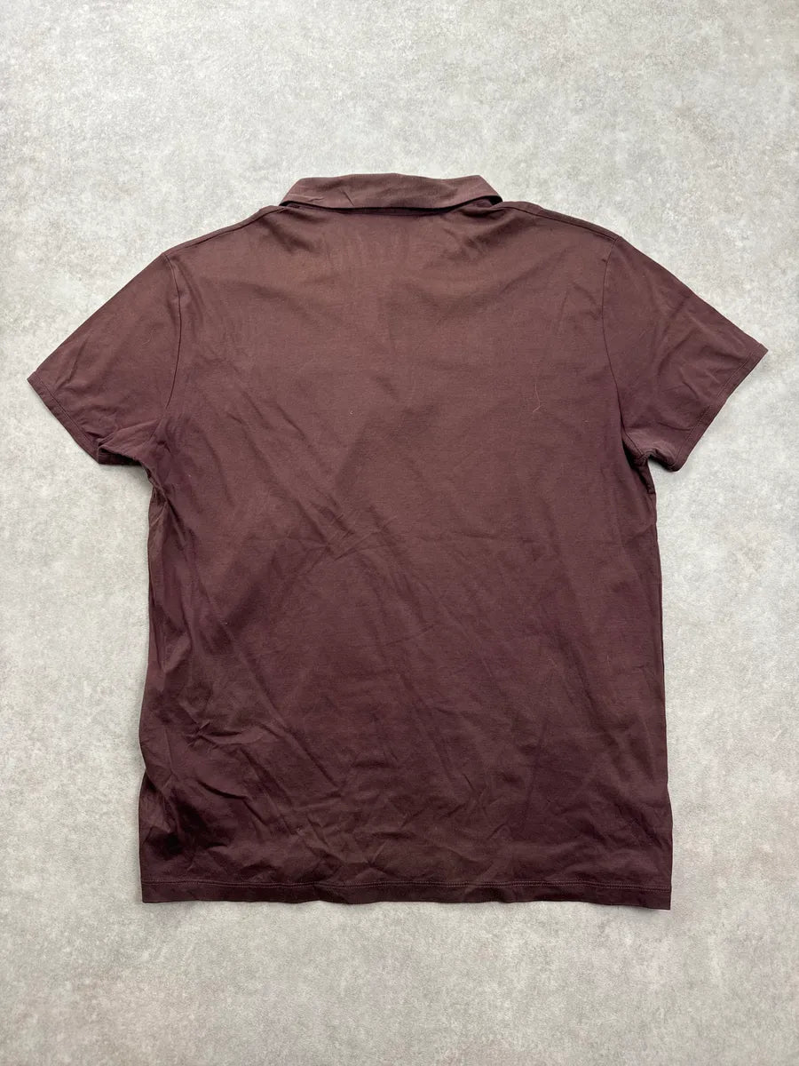 SS2010 Prada Brown Classic Chest Pocket Polo tAVSisqg 1
