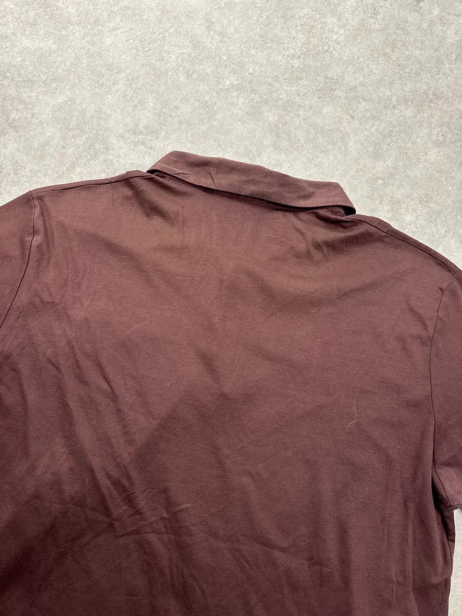 SS2010 Prada Brown Classic Chest Pocket Polo tAVSisqg 5