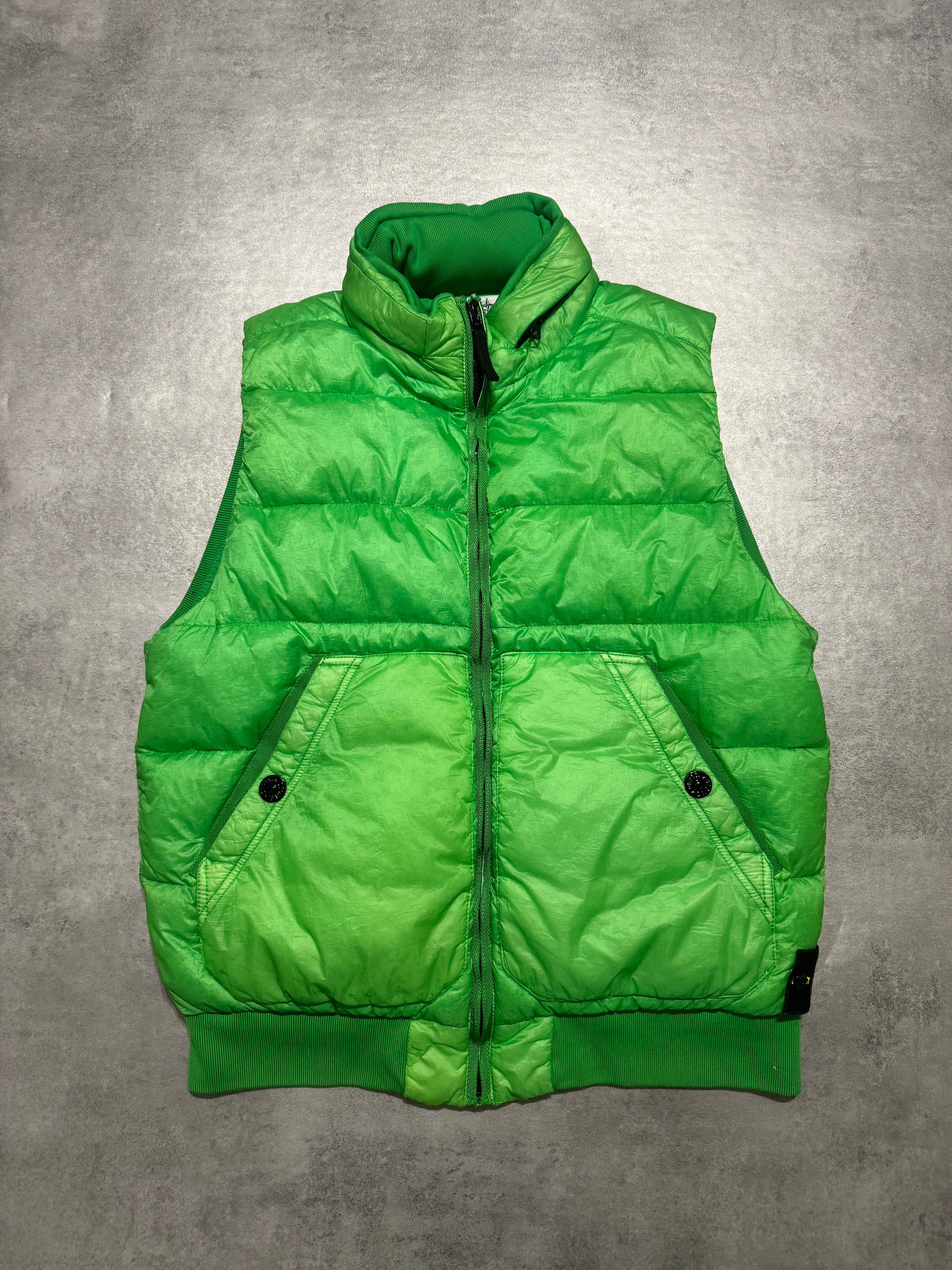 AW2012 Stone Island Green Bodywarmer Puffer Hooded Jacket (M/L) - 4