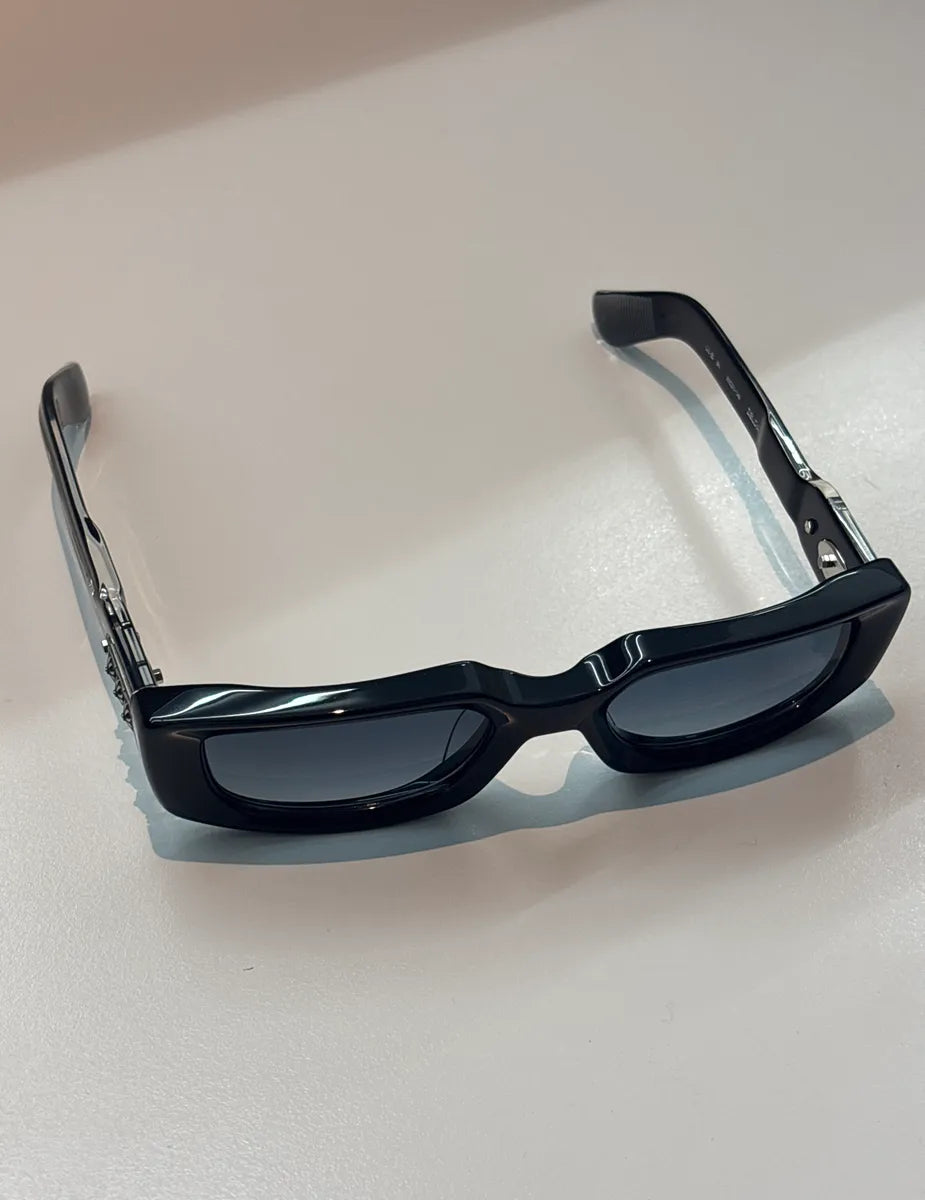 Chrome Hearts Black Zelda Logo Rectangular Sunglasses tEByTXQC 8
