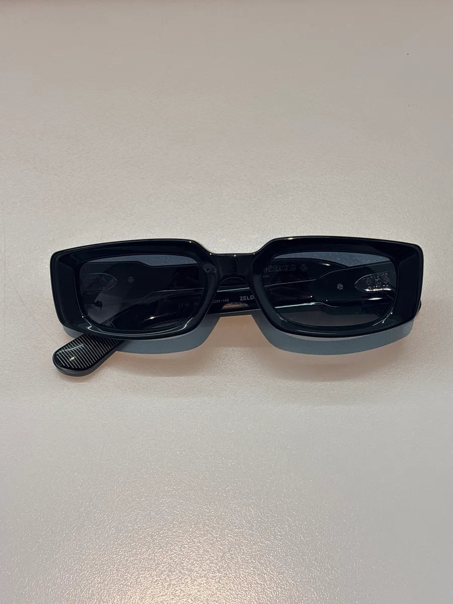 Chrome Hearts Black Zelda Logo Rectangular Sunglasses tEByTXQC 1