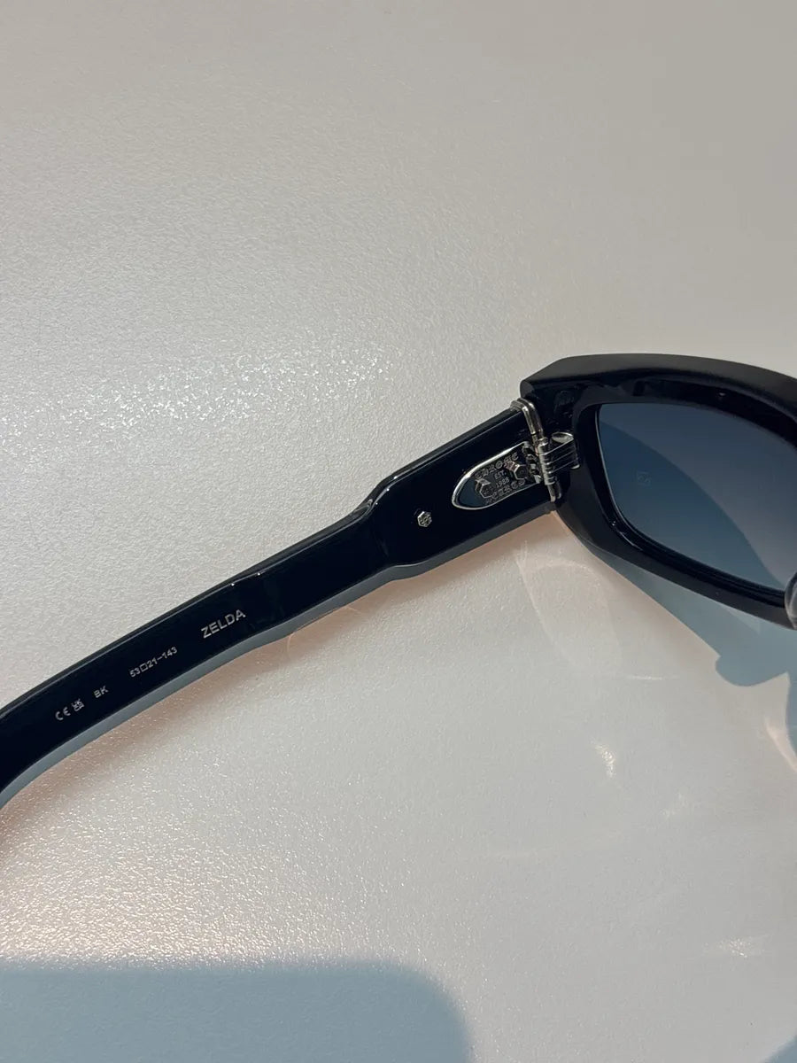 Chrome Hearts Black Zelda Logo Rectangular Sunglasses tEByTXQC 10