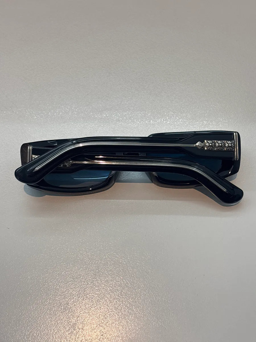 Chrome Hearts Black Zelda Logo Rectangular Sunglasses tEByTXQC 6