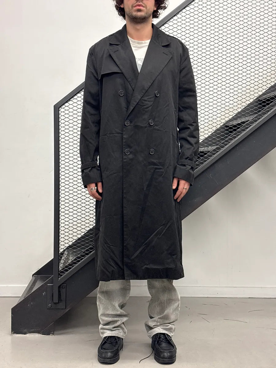 2000s Dior Homme Black Double-Breasted Long Coat tLkEitma 1