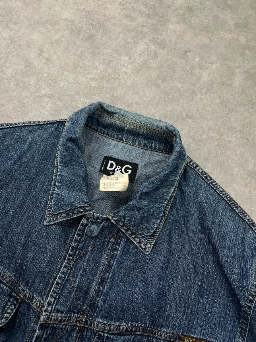 SS2004 Dolce & Gabbana Zip Blue Denim Jacket tNtVOLMi 10