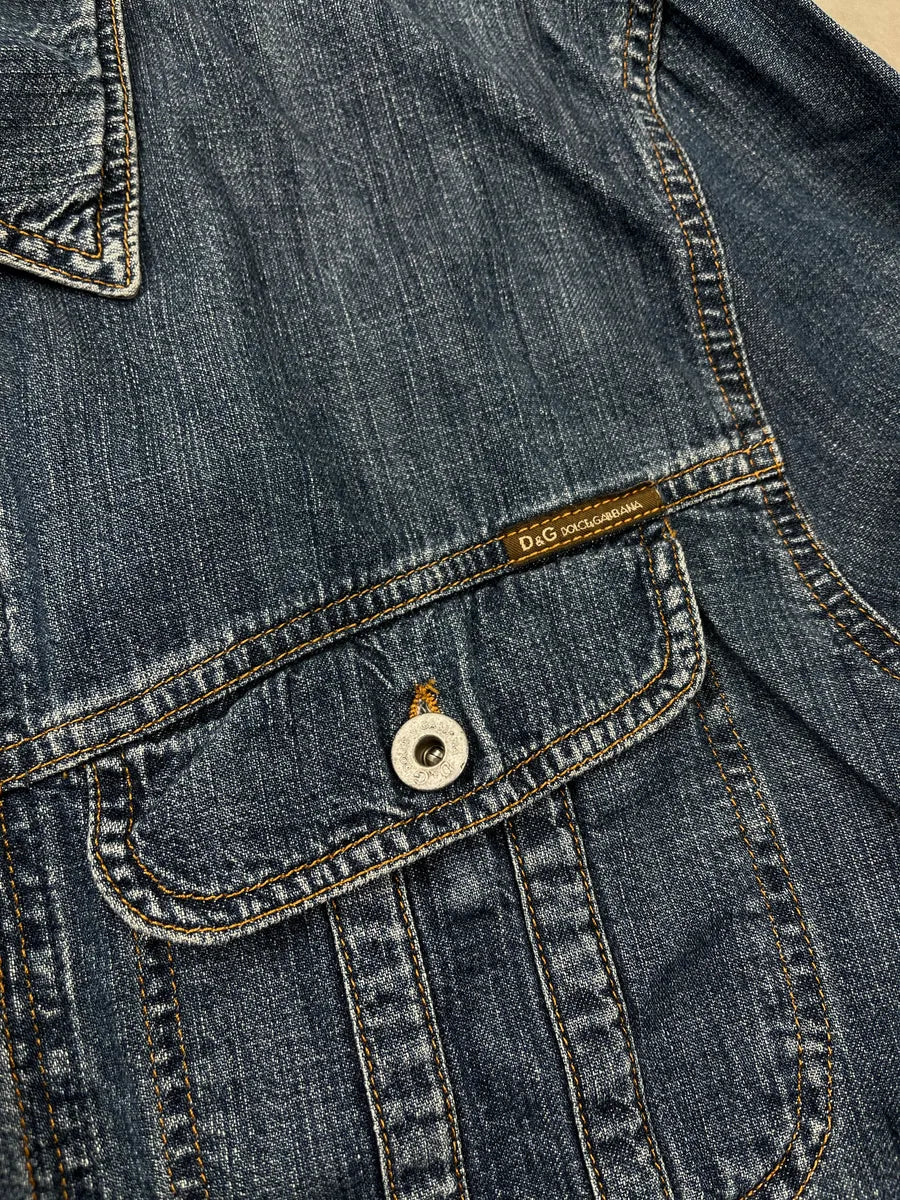 SS2004 Dolce & Gabbana Zip Blue Denim Jacket tNtVOLMi 7