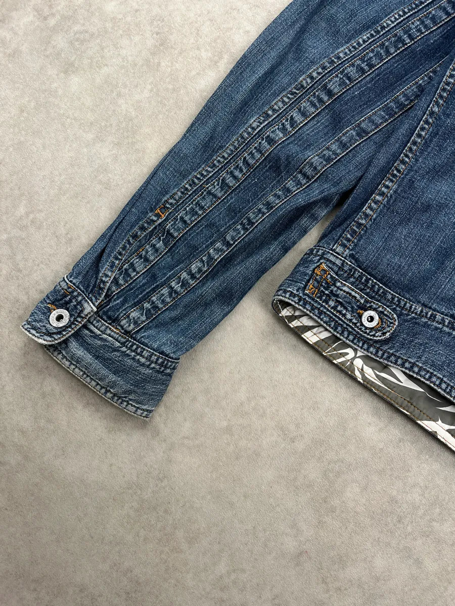 SS2004 Dolce & Gabbana Zip Blue Denim Jacket tNtVOLMi 8
