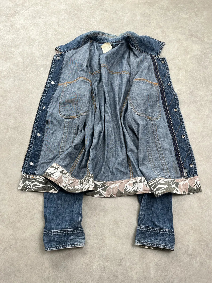 SS2004 Dolce & Gabbana Zip Blue Denim Jacket tNtVOLMi 5