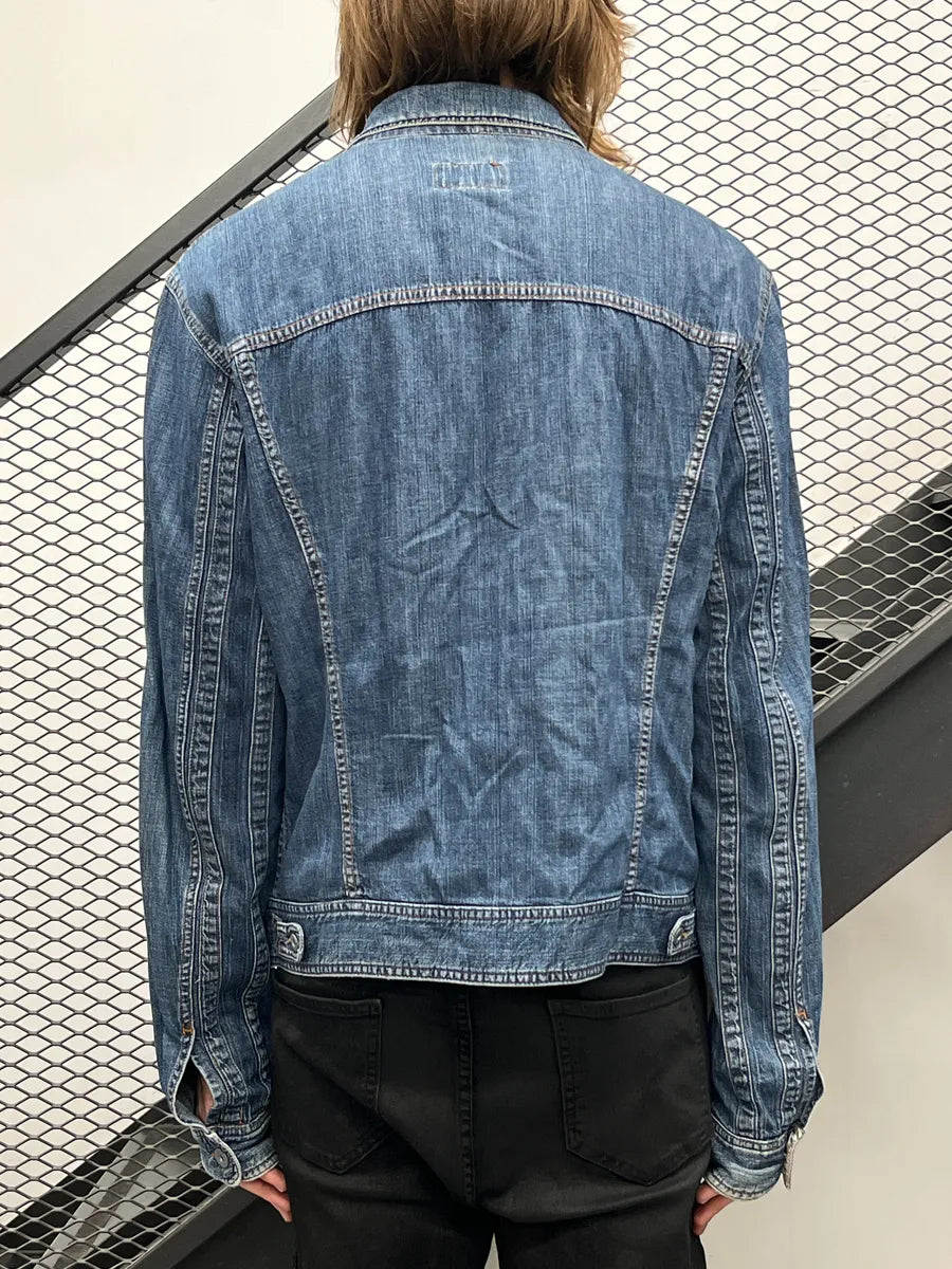 SS2004 Dolce & Gabbana Zip Blue Denim Jacket tNtVOLMi 1