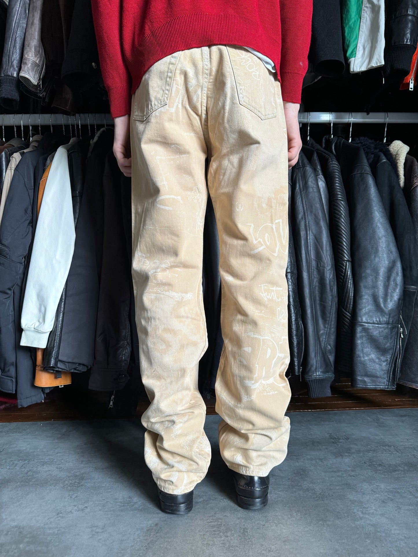 SS2008 Cavalli Tagged Beige Rebel Pants (S) - 4