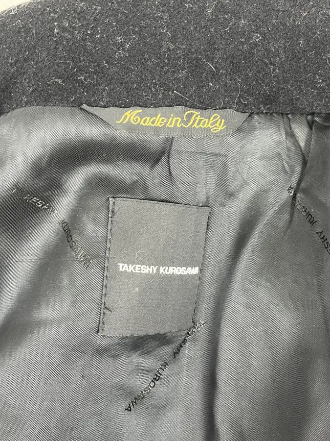 Takeshy Kurosawa Black Wool Minimalist Japanese Jacket xBsVRvP 11