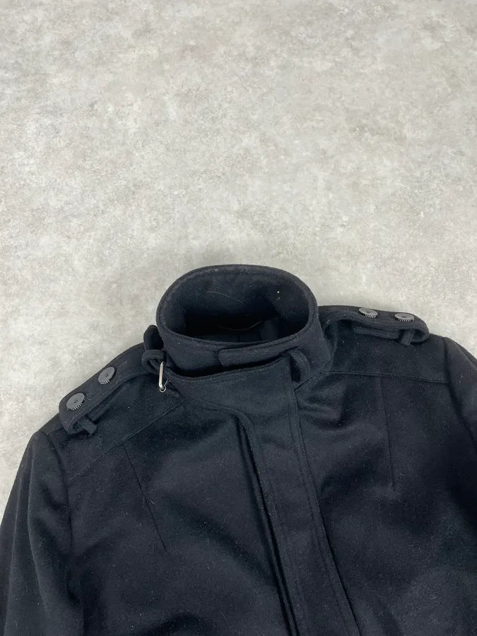 Takeshy Kurosawa Black Wool Minimalist Japanese Jacket xBsVRvP 3